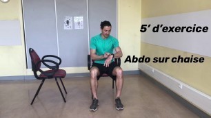 'Abdo Pilates sur chaise en 5’'