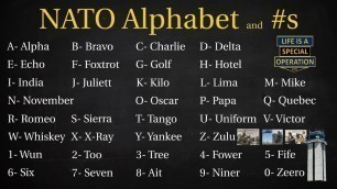 'What is the NATO Phonetic Alphabet? Alpha, Bravo, Charlie, Delta....'
