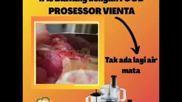 'Iris bawang dengan food processor vienta'