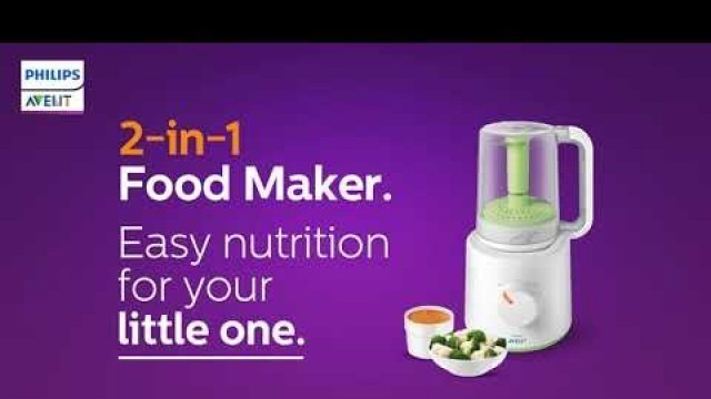'Philips Avent 2-in-1 baby food maker SCF870/21, steam cooking and blending for 6m+ baby food'