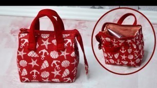 'DIY Makeup pouch bag | Cosmetics bag tutorial - sewing pattern'