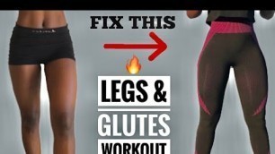 'LEGS AND GLUTES WORKOUT At Home|Thicker Thighs, Butt workout + Stretching Routine'
