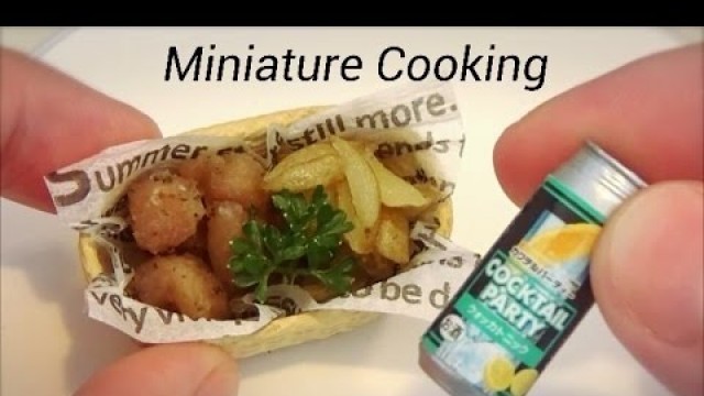 'Real Food Miniature #33-ミニチュア料理-『Fried chicken & potato-フライドチキン＆ポテト』Edible Tiny Food Tiny Kitchen'