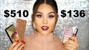 'FULL FACE DRUGSTORE vs. HIGHEND MAKEUP TUTORIAL - TESTING DUPES | Roxette Arisa'