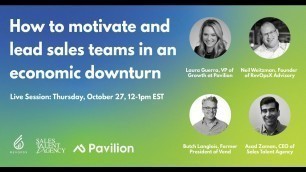 'How to motivate and lead sales teams in an economic downturn'