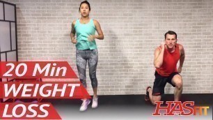 '20 Min Home Workout without Equipment for Women & Men - Exercises to Lose Weight Fast at Home'