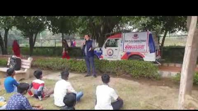 '#संस्कारशाला  by MEDICOM unit of #dwarkapolice to motivate young ones for good conduct with women.'