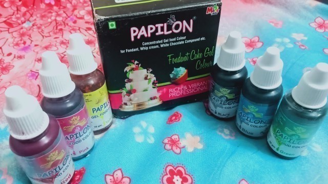 'Gel Food Colour Review || Papilon Food Colour Review ||'