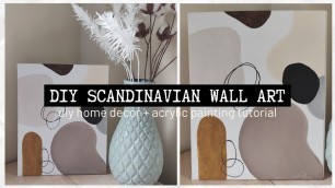 'DIY Scandinavian Home Decor | Berkeley Acrylic Painting | Nordic Wall Art | Boho DIY | Thrift Flips'
