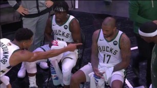 'Giannis tries to motivate his team during a timeout | Suns vs Bucks Game 2'