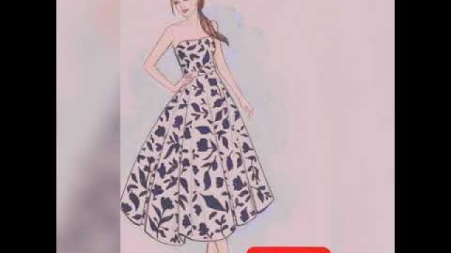 'fashion design illustration collation for beginners | part 18 | dress design drawing easy 