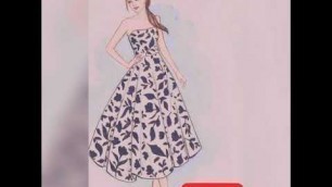'fashion design illustration collation for beginners | part 18 | dress design drawing easy 