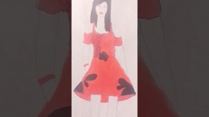 'fashion designer drawing dress 