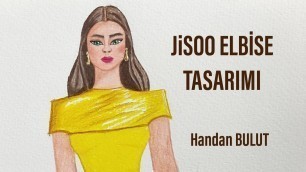 'JİSOO ELBİSE TASARIMI #jisoo @BLACKPINK @Dior #keşfet #fashion #design #drawing @HandanBulut'