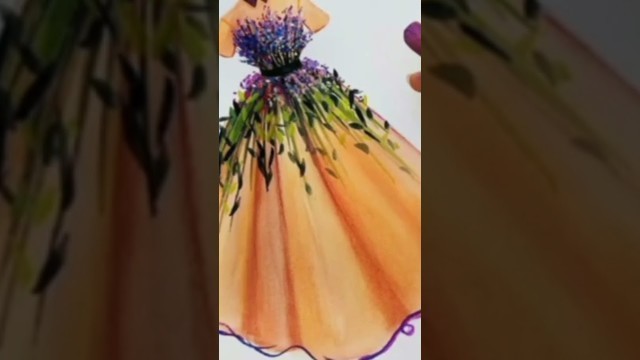 'How to draw a fashion sketch ideas || dressmaking design drawing #fashion #fashionstyle #shortvideo'