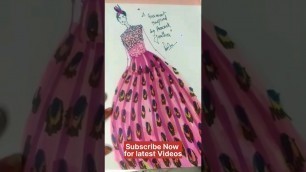 'Fashion Illustration Garment for advance level, inspiration on peacock fashion design courses online'