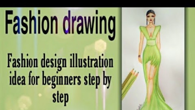 'Fashion drawing tutorial / Fashion illustration / Dress design drawing easy .'