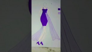 'fashionillustration.    western like fashion show dress.  