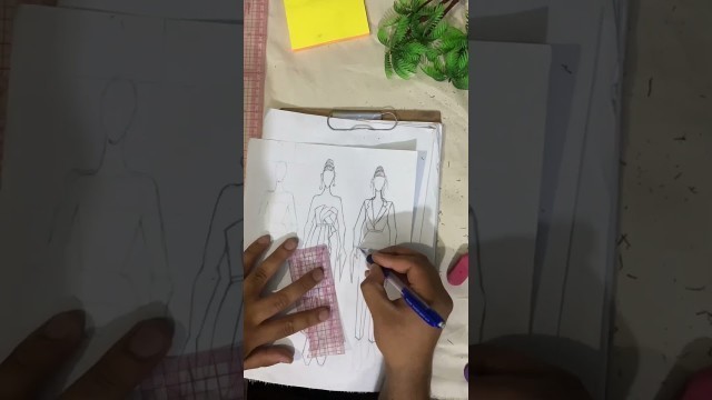 'Fashion Illustration ✍️ #youtubeshorts #shorts #fashion'