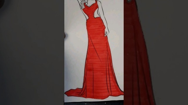 'Colourful Dress Colouring ❤️ #jo #subscribe #youtubeshorts #art #cool #cute #drawing'