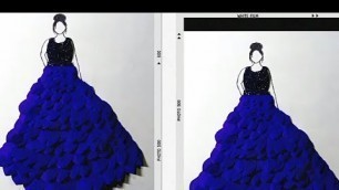 'Satisfying Creative 3D Art || Dress design art | dress design drawing | dress design drawing model'