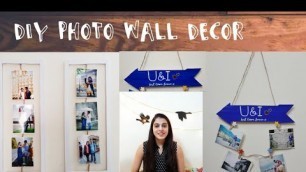 '2 DIY PHOTO WALL decor Ideas|DIY hanging pictures display|HOME DECOR|DIY using Sunboard/Cardboard'
