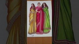 '3-in-1saree sketch #youtubeshorts #shorts #ytshorts #fashion #design #fashionillustration'