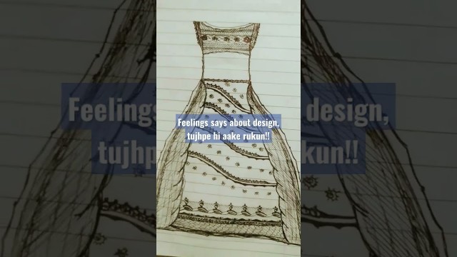 '#cloth#art#simple#beautiful#design#drawing#fashion#gownfor#girls#love#designing#shorts#poojadesign06'