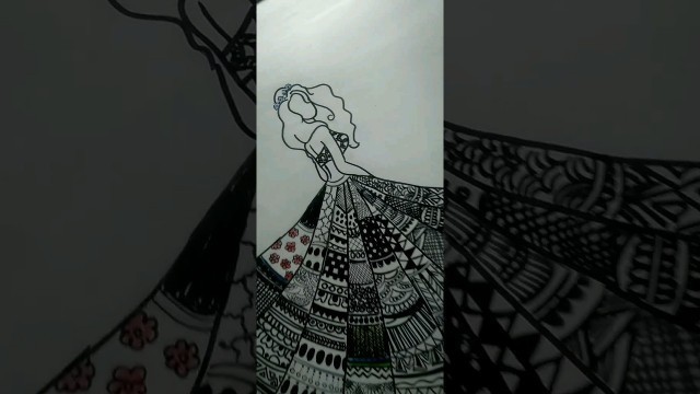 'Woman\'s dress design #penart #fashion #drawing'