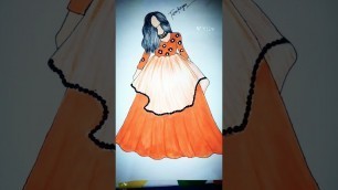 'how to draw fashion dress sketch for beginners 