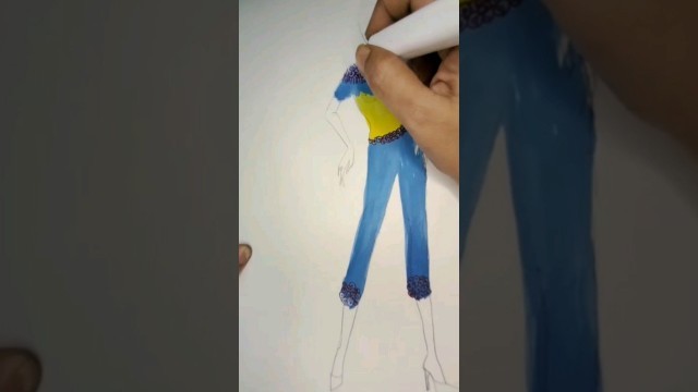 'Fashion Design Course Illustration Beautiful Garment @DarshSchool #youtube #shorts #creative #art'