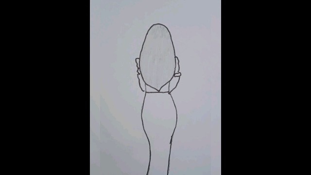 'How to draw a girl\'s dress fashion design #drawing #painting #shortsvideo #shorts'