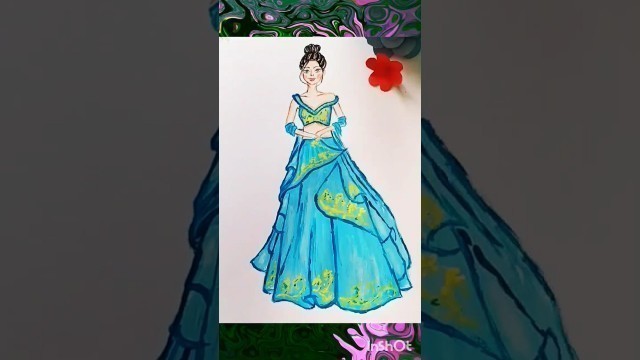 'Beautiful girls dress drawing 