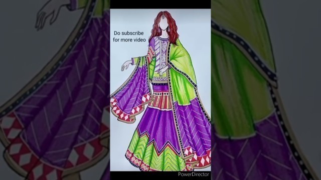 '#designer dress sketch art #youtube shorts video'