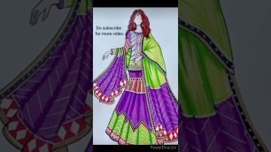 '#designer dress sketch art #youtube shorts video'