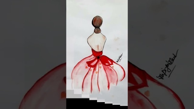 'Fashion Designing Drawing || #shorts #youtubeshorts #viralvideo 