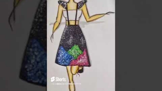 'Fashion Design Sketches Fashion Designer Drawing Sketching a Dress'