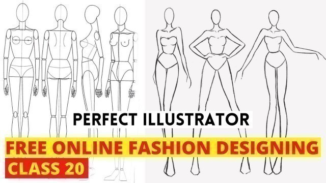'Free Online Fashion Designing Course For Beginners CLASS 20 How To Draw Proper Fashion Illustration'