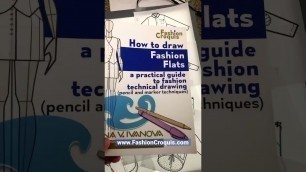 'Fashion flats drawing tutorials: step by step, visual, practical book for clothing designers #short'