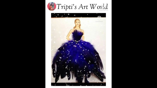 '3d dress design drawings || #shorts || #tripti_art_world'