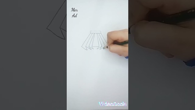'How to draw perfect skirt drawings// drawing tutorial. #easy_drawing #fashion #shorts'