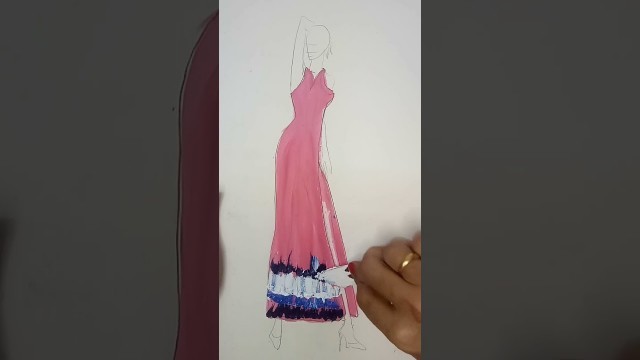 'fashion illustration, knife painting texture, modern sketching techniques, sketching, drawing'