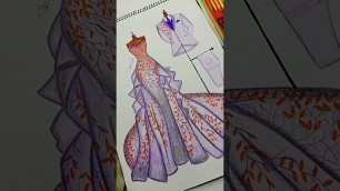 '#purple #illustration #dress #design #ytshorts #shorts #fashion #fashiondesigner'