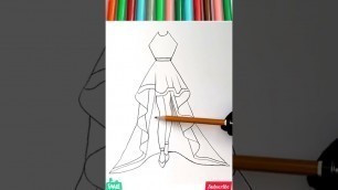 'Beautiful western dress design #short #drawing #satisfying #design #fashion'