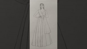 'fashion design dress sketch #fashion #fashionart #short #shortvideo #fashiondesigner #art'