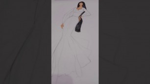 'Fashion Illustration #YouTubeShorts #Shorts Fashion Designer'