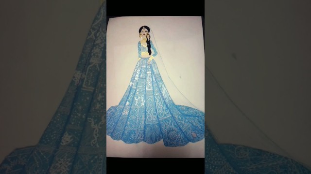 'bridal wear design  how to draw bridal wear,how to draw fashion illustration,fashion illustration'