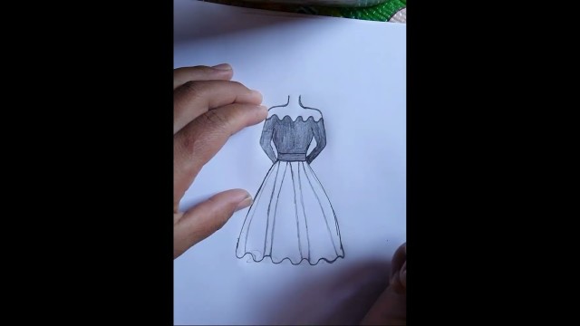 'How to draw Lina vs lish fashion design beautiful girl dress ||very easy drawing ||Short video'