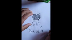 'How to draw Lina vs lish fashion design beautiful girl dress ||very easy drawing ||Short video'