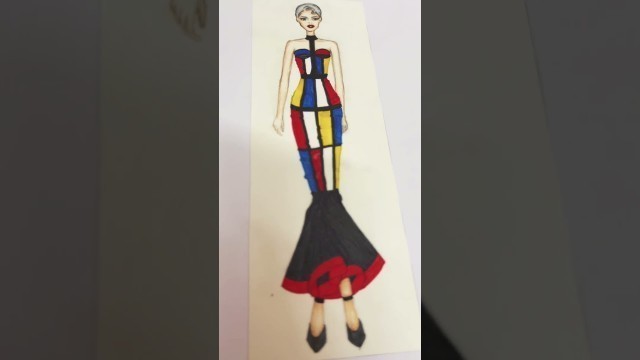 '#fashion #model #outfit #art #sketch #dressdesign #fashiondesign'